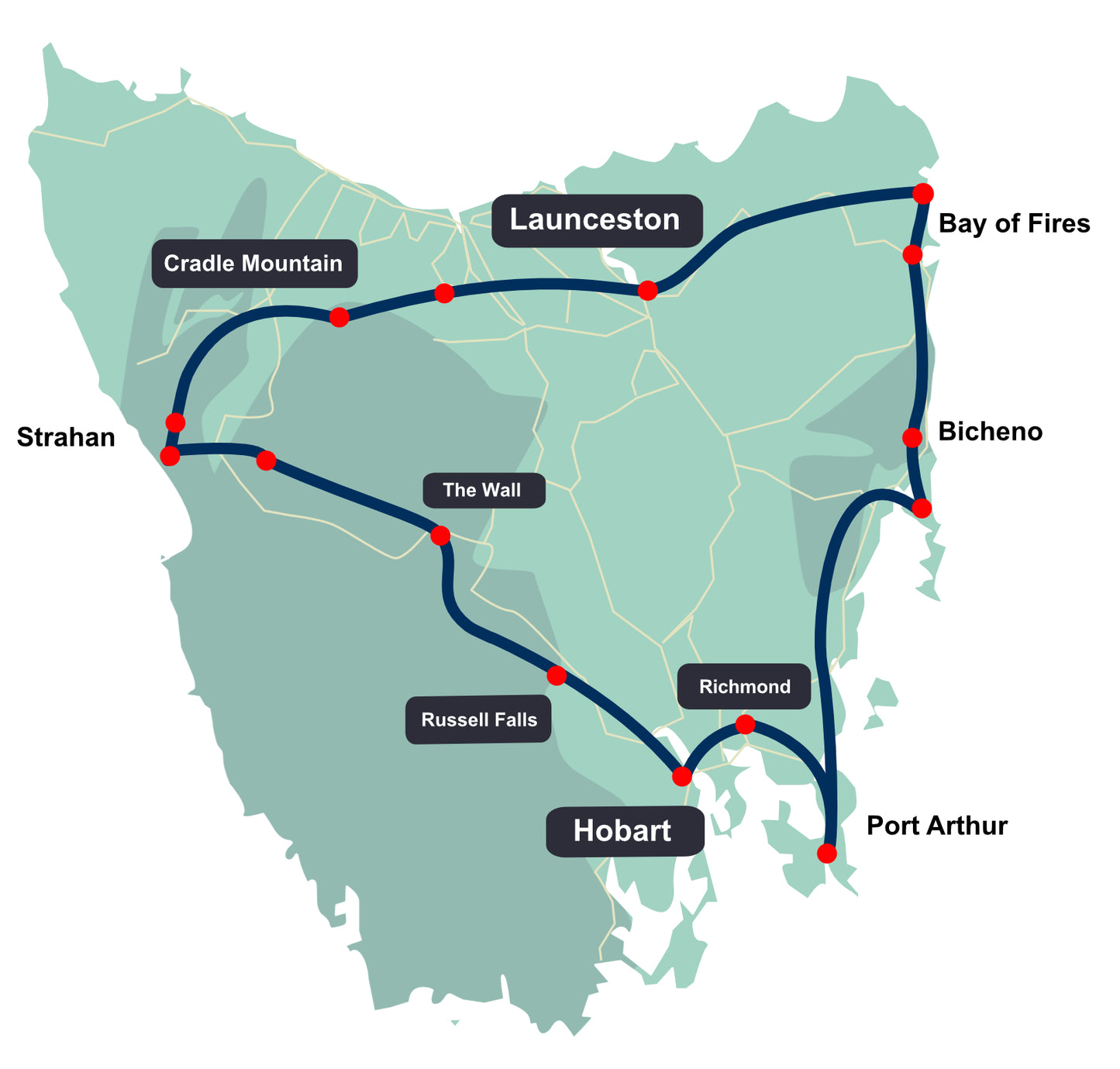8 day tour of Tasmania