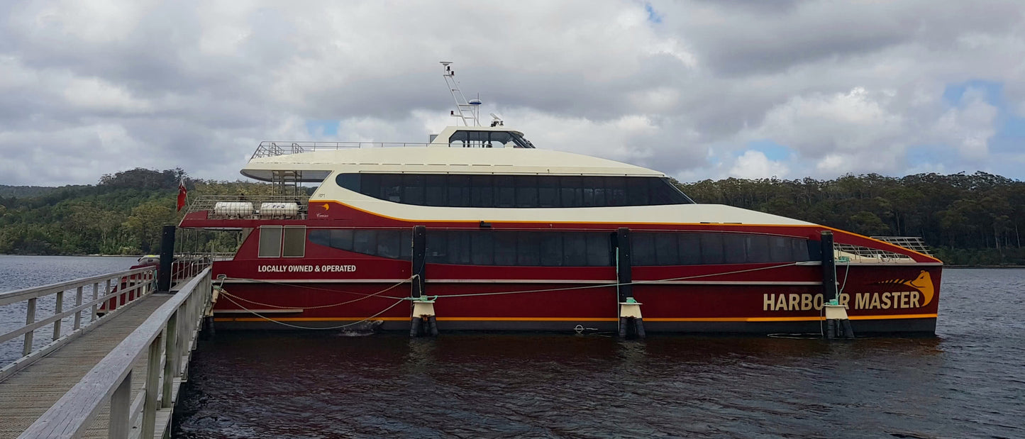 Gordon River Cruise boat docked at the jetty